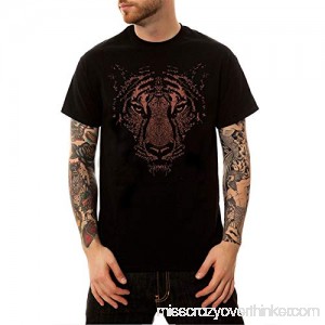 Animal Print T Shirt Male Donci Tiger Leopard Butterfly Octopus Pattern Fashion Tees Summer New Round Neck Casual Short Tops Black B07Q27NRHZ